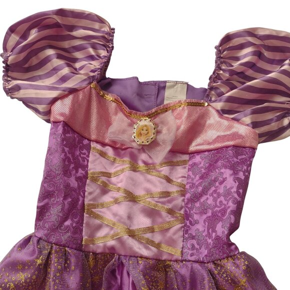 Disney Rapunzel Tangled Costume 4-6X Purple Gold Glittery Princess Dress - Picture 3 of 11